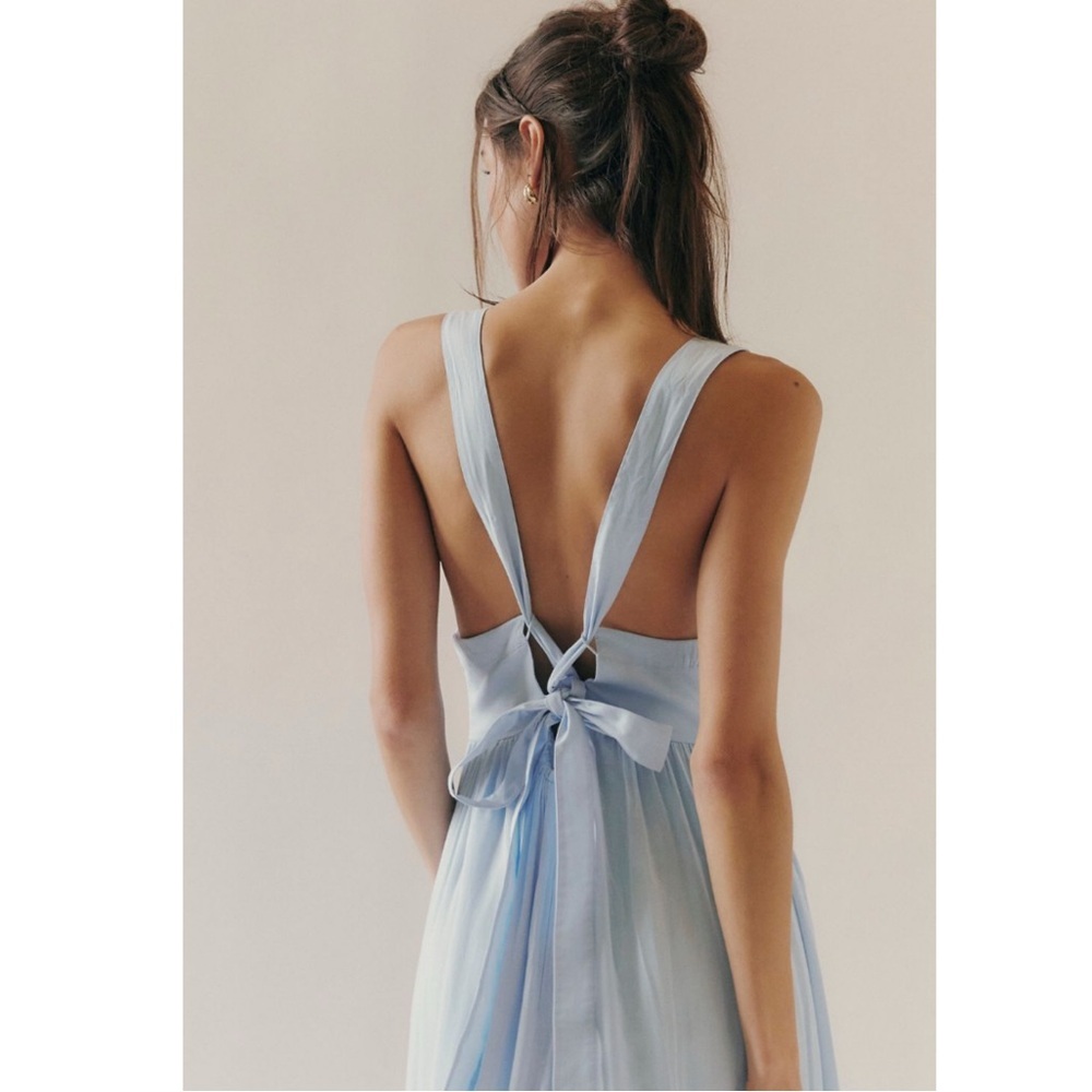 NWT Free People Bali Paradise Maxi Dress Ice Blue Combo - Picture 2 of 5